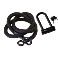 Fahrrad-Schloss Tex-Lock eyelet inkl. X-Lock - Gr. L - 160 cm - schwarz