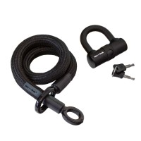 Fahrrad-Schloss Tex-Lock eyelet inkl. U-Lock - Gr. S - 80 cm - schwarz