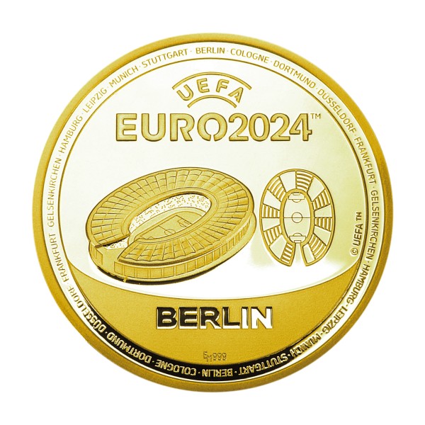 UEFA EURO 2024 Sonderprägung Feingold Berlin