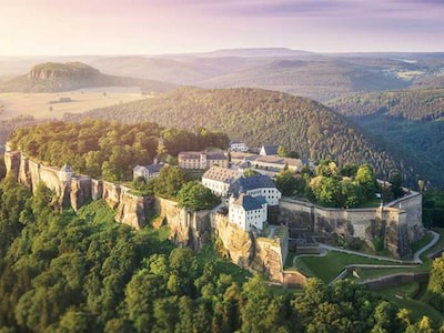 Wandbild mit der Festung Königstein in der Sächsischen Schweiz