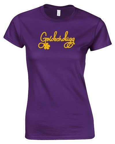 Damen-Shirt Goldschdügg lila - Größe XL