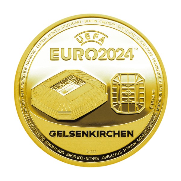 UEFA EURO 2024 Sonderprägung Feingold Gelsenkirchen