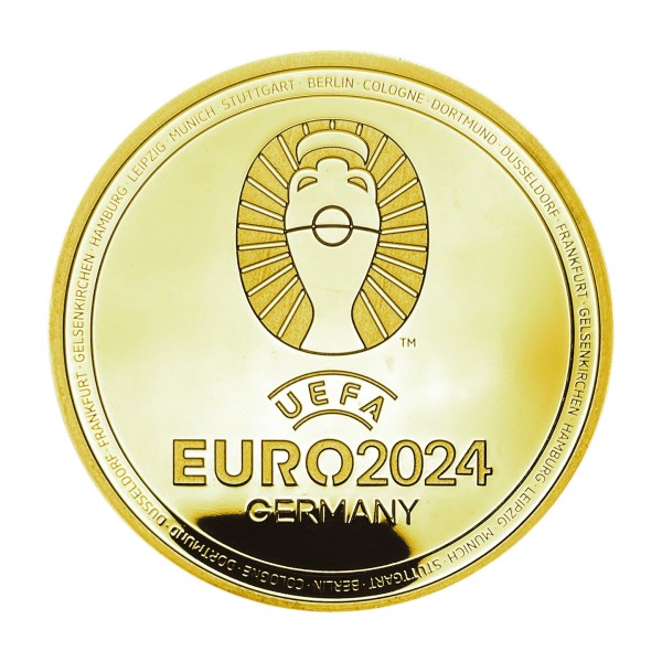 UEFA EURO 2024 Sonderprägung Feingold Pokal