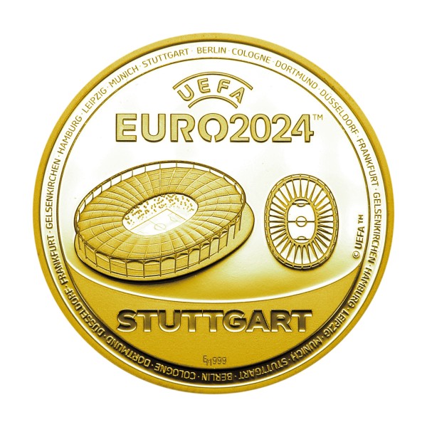 UEFA EURO 2024 Sonderprägung Feingold Stuttgart