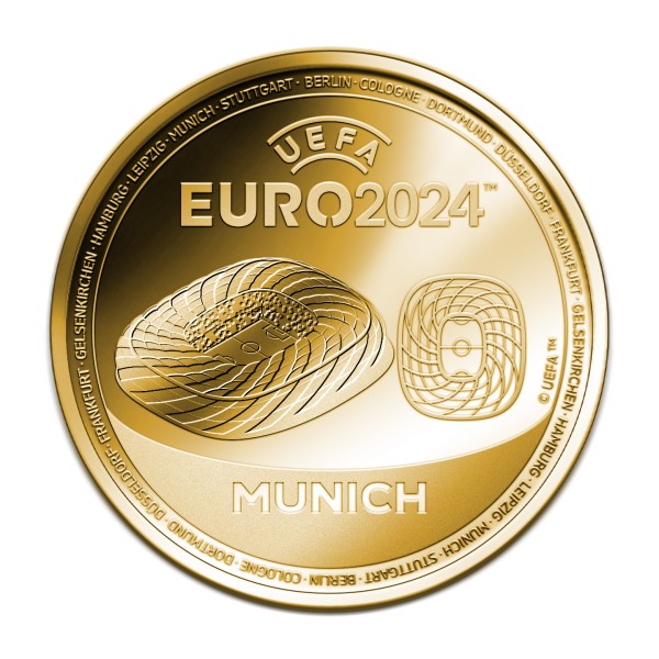 UEFA EURO 2024 Sonderprägung Feingold München