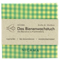 NICAMA Bienenwachstuch klassisch grün - Größe M